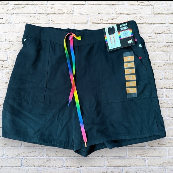 NWT Black Pride Shorts with Rainbow Accents Size M - Picture 2 of 6